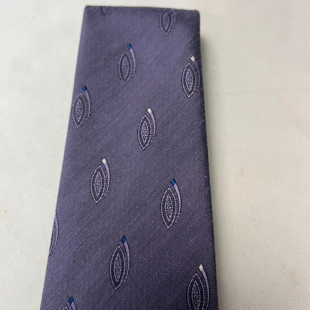 Austin Manor Mens Necktie Purple Paisley Print‎ Business Career Formal Tie